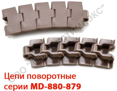 Пластинчатые цепи поворотные Серии MD 880-879