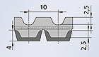 Полиуретановые зубчатые приводные ремни ATK10K6-DL, ATK10K6-DL-PAZ