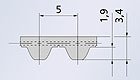 Полиуретановые зубчатые приводные ремни STD 5M-HS, STD 5M-HF, STD 5M-HP, STD 5M-HP-PAZ, STD 5M-HS-PAZ