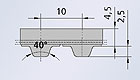 Полиуретановые зубчатые приводные ремни T10-DR, T10-DR-PAZ