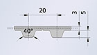 Полиуретановые зубчатые приводные ремни T20, T20-PAZ