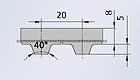 Полиуретановые зубчатые приводные ремни T20-DR, T20-DR-PAZ