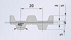 Полиуретановые зубчатые приводные ремни T20-DL, T20-DL-PAZ