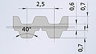 Полиуретановые зубчатые приводные ремни T2.5-DL