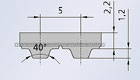 Полиуретановые зубчатые приводные ремни T5-DR, T5-DR-PAZ