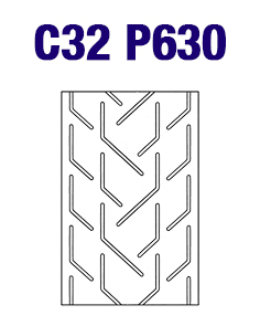 Шевронная конвейерная лента C32 P630