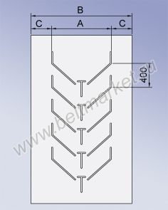 Шевронная конвейерная лента C25-P1000
