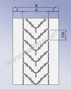 Шевронная конвейерная лента G17-P780