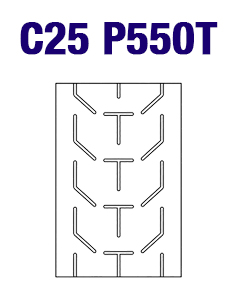 Шевронная конвейерная лента C25 P550T