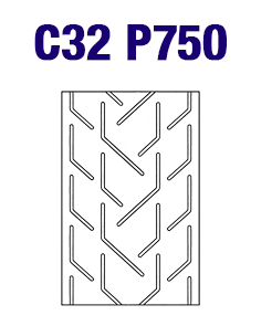 Шевронная конвейерная лента C32 P750