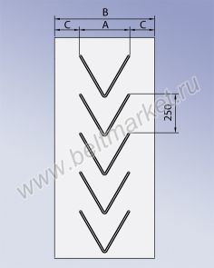 Шевронная конвейерная лента C15-V330