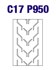 Шевронная конвейерная лента C17 P950