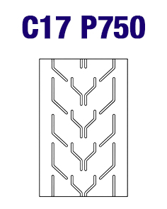 Шевронная конвейерная лента C17 P750