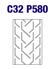 Шевронная конвейерная лента C32 P580