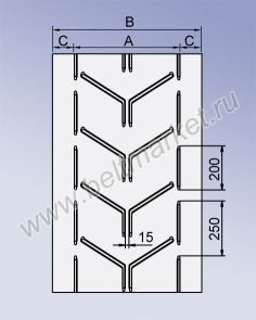 Шевронная конвейерная лента A33, A44, A54