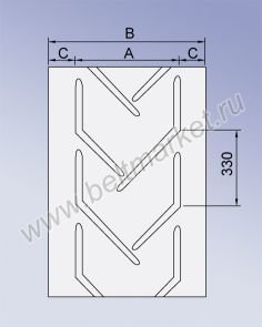 Шевронная конвейерная лента C32-P460