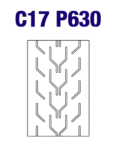 Шевронная конвейерная лента C17 P630