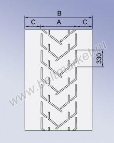 Шевронная конвейерная лента C32-P630