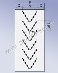 Шевронная конвейерная лента C15-P380