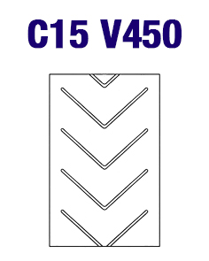 Шевронная конвейерная лента C15 V450