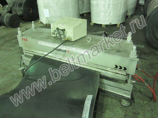 Стыковка резинотканевой ленты методом горячей вулканизации