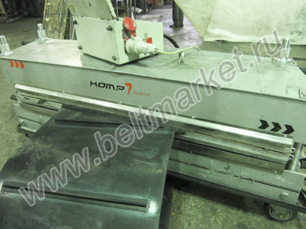 Выполнение стыковки резинотканевой ленты с перегородками